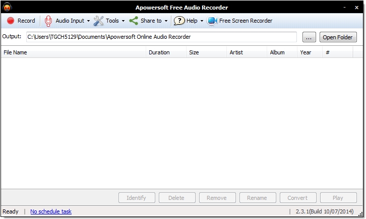 ApowerSoft - Free online audio recorder - programmet